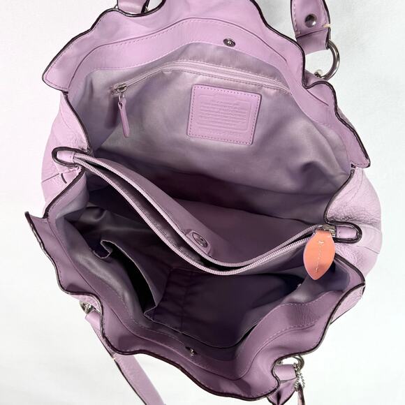 Coach Penelope Lavender Leather Shoulder Bag - Picture 9 of 14